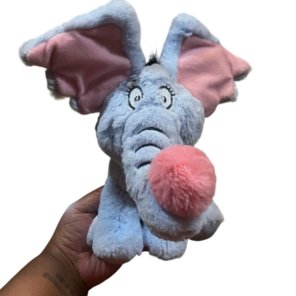 2018 Aurora Dr. Seuss Horton Hears a Who Plush Stuffed Animal Gray Pink 10”